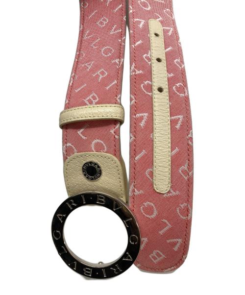 BVLGARI（ブルガリ）BVLGARI (ブルガリ) ロゴマニアベルト ピンク サイズ:105/42の古着・服飾アイテム