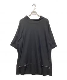 ISSEY MIYAKE HaaT ORJ（イッセイミヤケ ハート オーアールジー）の古着「ジップデザインカットソー」｜ブラック