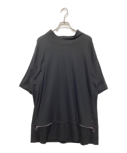 ISSEY MIYAKE HaaT ORJ（イッセイミヤケ ハート オーアールジー）ISSEY MIYAKE HaaT ORJ (イッセイミヤケ ハート オーアールジー) ジップデザインカットソー ブラック サイズ:2の古着・服飾アイテム