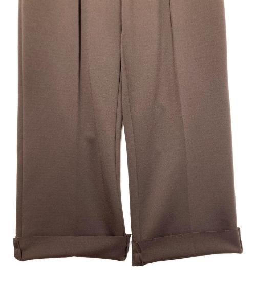 PHEENY（フィーニー）PHEENY (フィーニー) Amunzen 2 tuck wide pants ブラウンの古着・服飾アイテム
