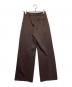PHEENY (フィーニー) Amunzen 2 tuck wide pants ブラウン：8000円