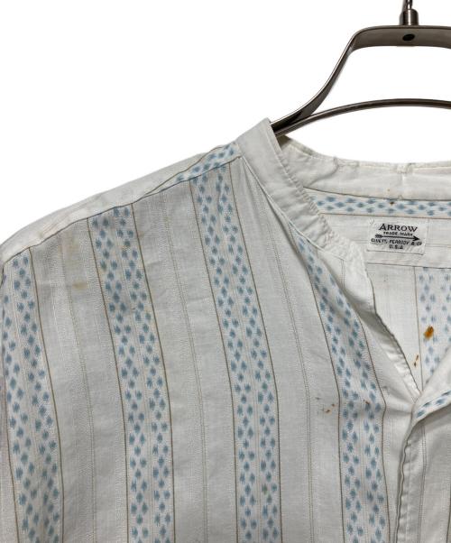 ARROW（アロー）ARROW (アロー) ヴィンテージバンドカラーロングシャツ ホワイト サイズ:なしの古着・服飾アイテム