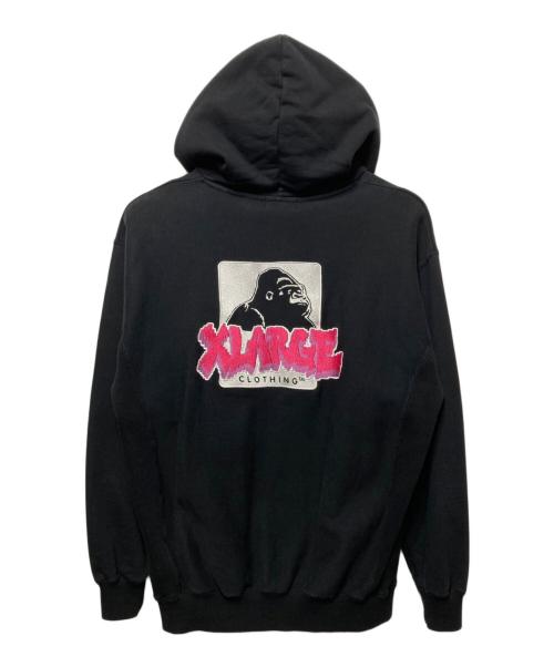 X-LARGE（エクストララージ）X-LARGE (エクストララージ) GRAFFITI PULLOVER HOODED SWEAT ブラック サイズ:Ｍの古着・服飾アイテム