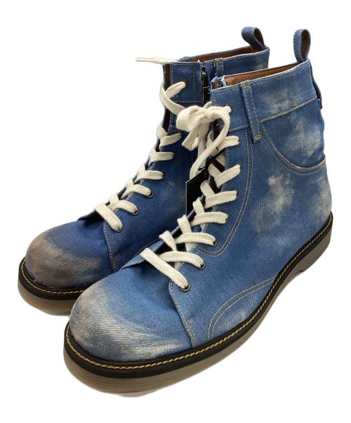 glamb（グラム）glamb (グラム) スリンキーデニムブーツ インディゴ サイズ:４の古着・服飾アイテム