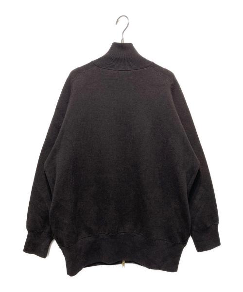Curensology（カレンソロジー）Curensology (カレンソロジー) ダブルフェイス ニットブルゾンジャケット ブラウン サイズ:Freeの古着・服飾アイテム