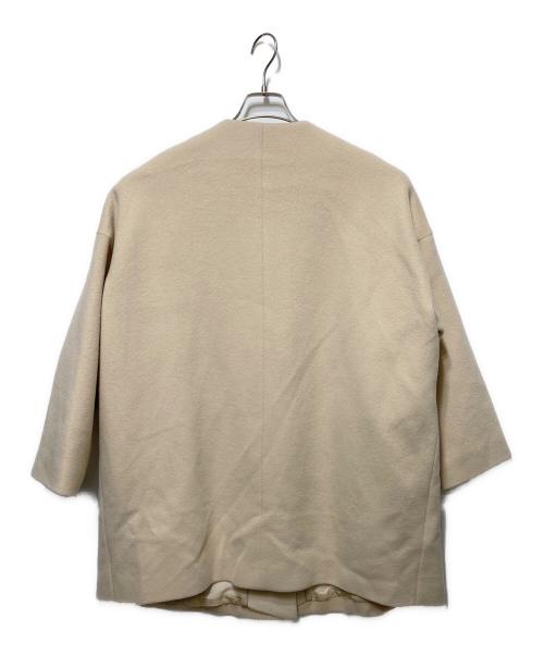 martinique（マルティニーク）martinique (マルティニーク) ドロップショルダーノーカラーコート アイボリー サイズ:Freeの古着・服飾アイテム