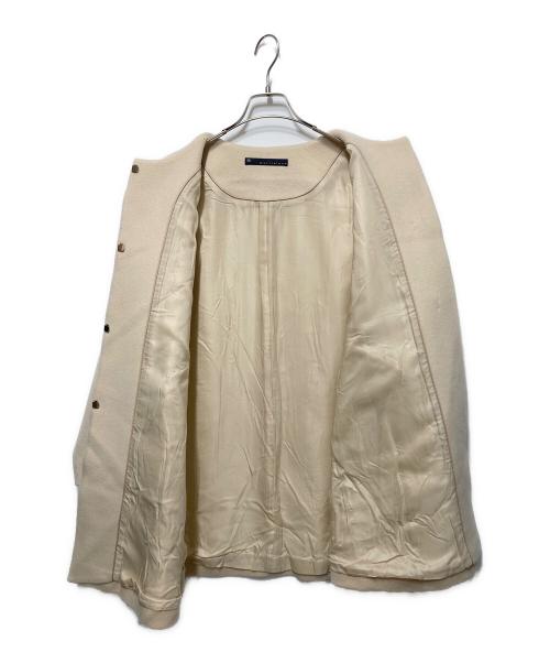 martinique（マルティニーク）martinique (マルティニーク) ドロップショルダーノーカラーコート アイボリー サイズ:Freeの古着・服飾アイテム