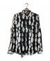 BLACK COMME des GARCONS（ブラック コムデギャルソン）の古着「モノクロリーフプリントシャツ」｜ブラック×ホワイト