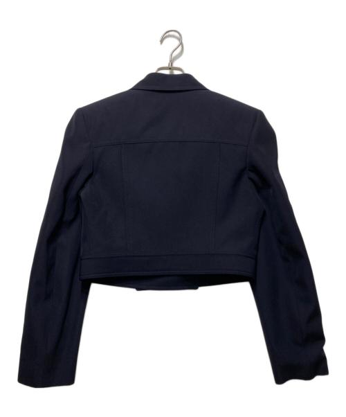 ALEXANDER McQUEEN（アレキサンダーマックイーン）ALEXANDER McQUEEN (アレキサンダーマックイーン) クロップドブレザー ネイビー サイズ:42の古着・服飾アイテム
