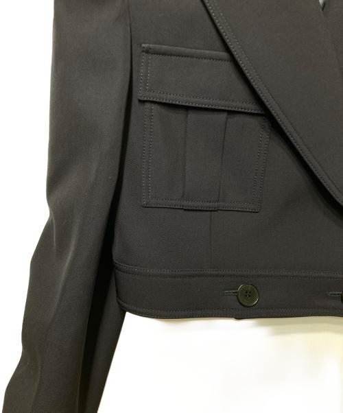 ALEXANDER McQUEEN（アレキサンダーマックイーン）ALEXANDER McQUEEN (アレキサンダーマックイーン) クロップドブレザー ネイビー サイズ:42の古着・服飾アイテム