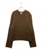 BOTTEGA VENETAボッテガベネタ）の古着「コットンカシミヤワッフルニット」｜ブラウン