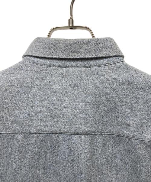 AMI Alexandre Mattiussi（アミアレクサンドルマテュッシ）AMI Alexandre Mattiussi (アミアレクサンドルマテュッシ) 切替フランネルシャツ グレー サイズ:40の古着・服飾アイテム