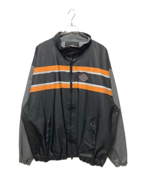 HARLEY-DAVIDSON（ハーレーダビッドソン）HARLEY-DAVIDSON (ハーレーダビッドソン) PVCジャケット ブラック×グレー サイズ:2XLの古着・服飾アイテム