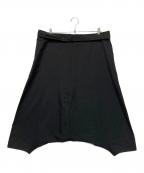 GROUND Yグラウンドワイ）の古着「ウールギャバジンハーフサルエルパンツ」｜ブラック