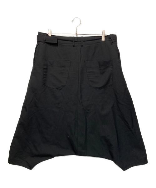 GROUND Y（グラウンドワイ）GROUND Y (グラウンドワイ) ウールギャバジンハーフサルエルパンツ ブラック サイズ:3の古着・服飾アイテム