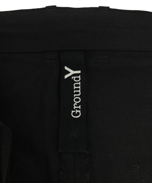 GROUND Y（グラウンドワイ）GROUND Y (グラウンドワイ) ウールギャバジンハーフサルエルパンツ ブラック サイズ:3の古着・服飾アイテム