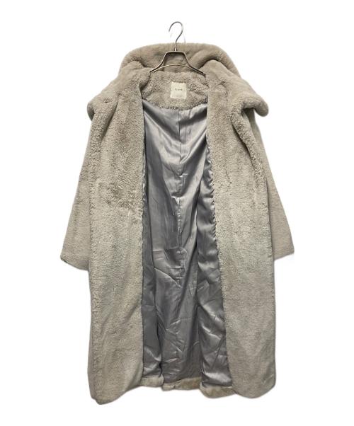 CLANE（クラネ）CLANE (クラネ) LONG FUR COAT グレー サイズ:1の古着・服飾アイテム