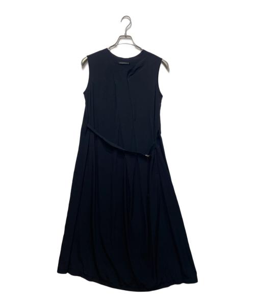 Y's（ワイズ）Y's (ワイズ) ベルテットノースリーブワンピ ブラック サイズ:1の古着・服飾アイテム