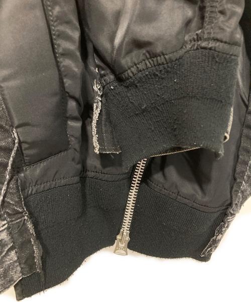 sacai（サカイ）sacai (サカイ) 再構築ドッキングデニムジャケット ブラック サイズ:2の古着・服飾アイテム
