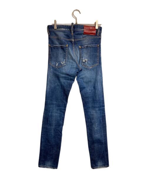 DSQUARED2（ディースクエアード）DSQUARED2 (ディースクエアード) ダメージ加工デニムパンツ インディゴ サイズ:42の古着・服飾アイテム