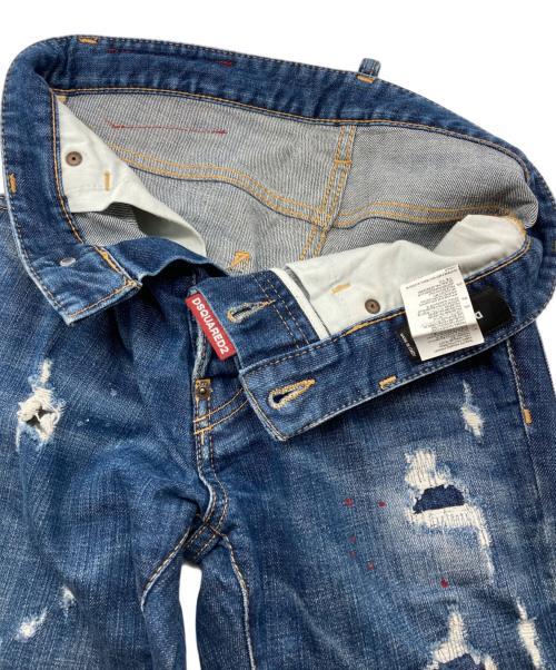 DSQUARED2（ディースクエアード）DSQUARED2 (ディースクエアード) ダメージ加工デニムパンツ インディゴ サイズ:42の古着・服飾アイテム