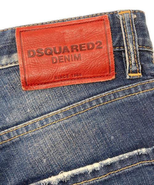 DSQUARED2（ディースクエアード）DSQUARED2 (ディースクエアード) ダメージ加工デニムパンツ インディゴ サイズ:42の古着・服飾アイテム