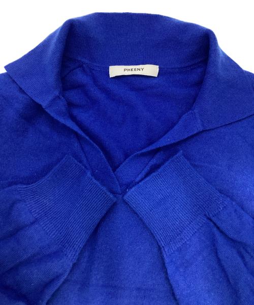 PHEENY（フィーニー）PHEENY (フィーニー) Cashmere silk wholegarment skipper ブルー サイズ:Freeの古着・服飾アイテム