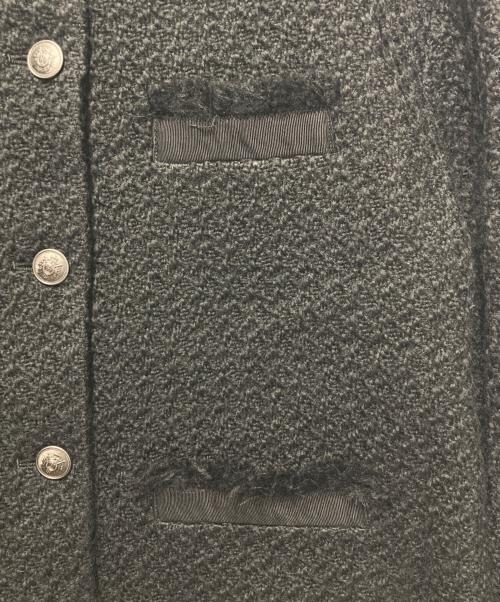 allureville（アルアバイル）allureville (アルアバイル) ロービングツイードクルーネックジャケット ブラック サイズ:1の古着・服飾アイテム