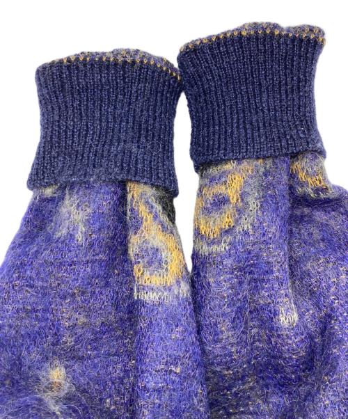 TOGA VIRILIS（トーガ ビリリース）TOGA VIRILIS (トーガ ビリリース) モヘヤジャガードニットカーディガン ネイビー サイズ:Ｌの古着・服飾アイテム