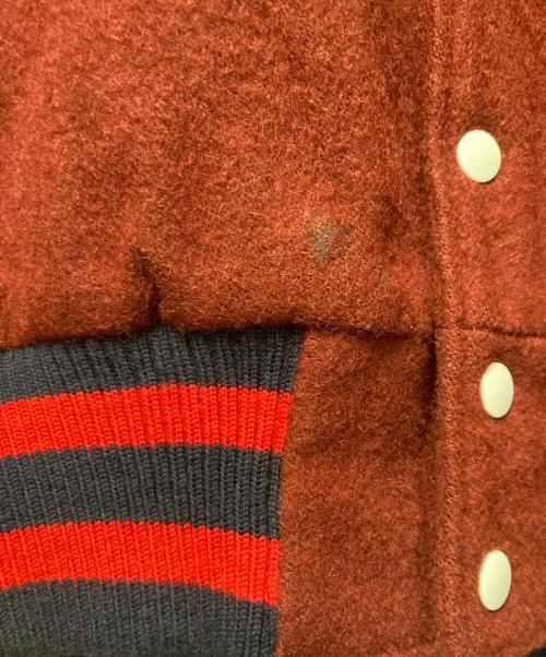 CANTERBURY OF NEWZEALAND（カンターベリーオブニュージーランド）CANTERBURY OF NEWZEALAND (カンターベリーオブニュージーランド) レザー切替スタジャン レッド×ホワイト サイズ:XLの古着・服飾アイテム