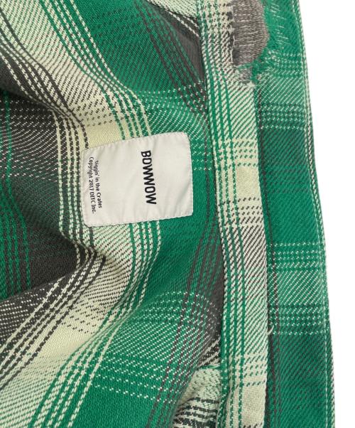 BOWWOW（バウワウ）BOWWOW (バウワウ) HEAVY WEIGHT FLANNEL SHIRTS AGING グリーン サイズ:Lの古着・服飾アイテム