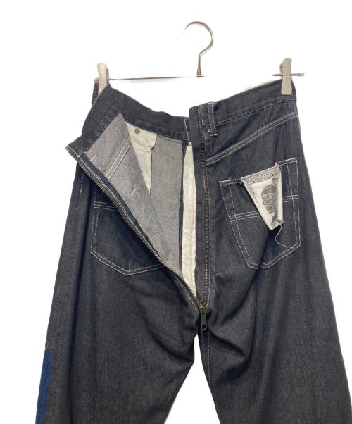 Irojikake（イロジカケ）Irojikake (イロジカケ) デニムパンツ ブラック×ブルー サイズ:Sの古着・服飾アイテム