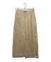 AURALEE（オーラリー）の古着「LINEN DOUBLE FACE FRINGE SKIRT」｜ベージュ