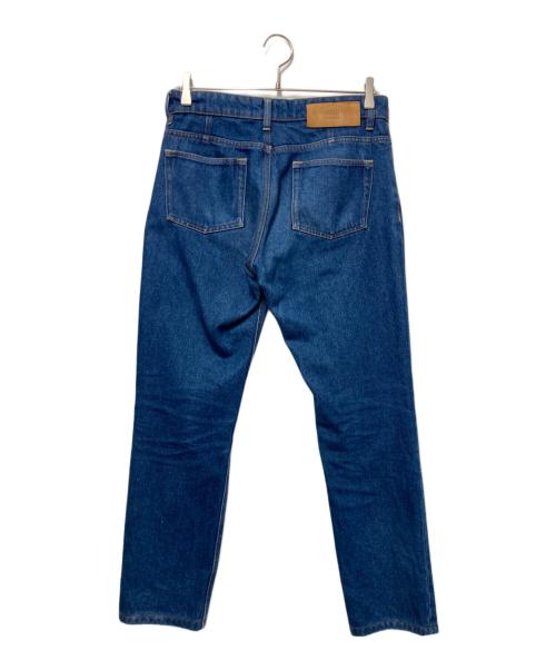 AMI Alexandre Mattiussi（アミアレクサンドルマテュッシ）AMI Alexandre Mattiussi (アミアレクサンドルマテュッシ) ロゴラベル コットン ストレートデニムジーンズ インディゴ サイズ:29の古着・服飾アイテム