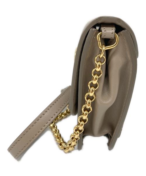Chloe（クロエ）Chloe (クロエ) スエード切替チェーンショルダーバッグ ベージュの古着・服飾アイテム