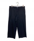 Eleven 2ndイレブンセカンド）の古着「ウールワイドパンツ」｜ネイビー