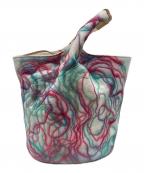 ISSEY MIYAKEイッセイミヤケ）の古着「キャンバスハンドバッグ」｜ホワイト×ピンク