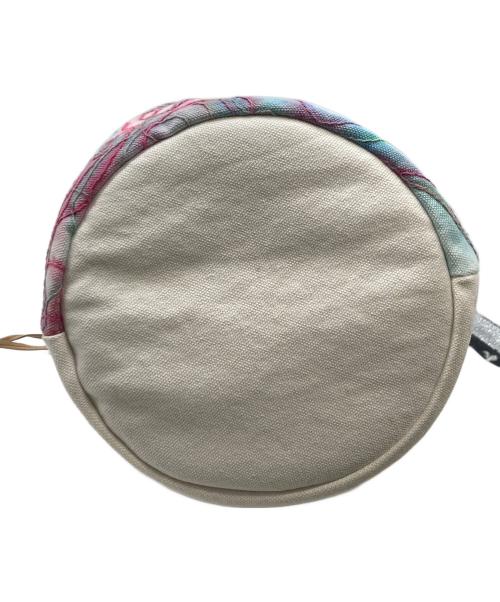 ISSEY MIYAKE（イッセイミヤケ）ISSEY MIYAKE (イッセイミヤケ) キャンバスハンドバッグ ホワイト×ピンクの古着・服飾アイテム