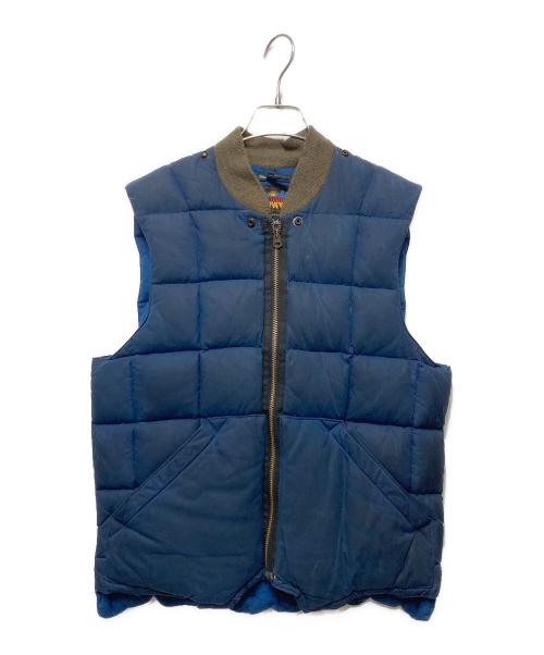 Eddie Bauer（エディーバウアー）Eddie Bauer (エディーバウアー) NIGEL CABOURN (ナイジェルケーボン) カナディアンダウンベスト ブルー サイズ:48の古着・服飾アイテム