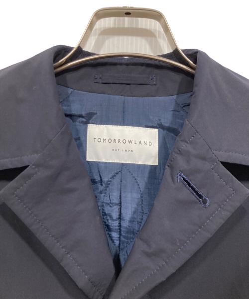 TOMORROW LAND（トゥモローランド）TOMORROW LAND (トゥモローランド) ポリエステルタフタ ベルテッド ステンカラーコート ネイビー サイズ:XSの古着・服飾アイテム