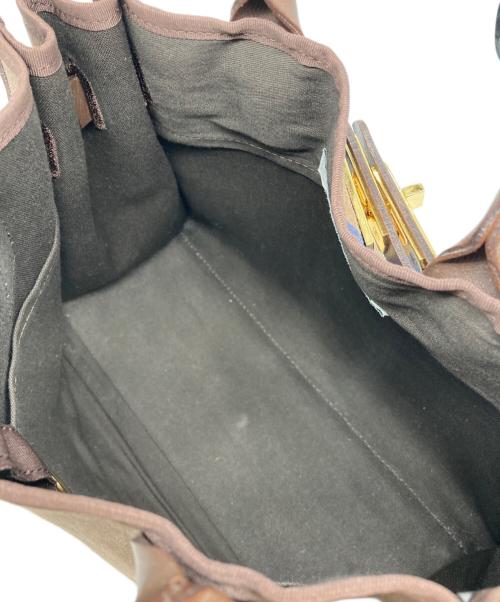 SITA PARANTICA（シータパランティカ）SITA PARANTICA (シータパランティカ) Demi-Luxe Beams (デミルクス ビームス) 別注ラインキャンバストートバッグ ブラウンの古着・服飾アイテム