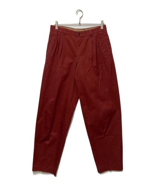 ISSEY MIYAKE（イッセイミヤケ）ISSEY MIYAKE (イッセイミヤケ) タックワイドパンツ レッド サイズ:Lの古着・服飾アイテム