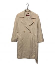 Max Mara Studio（マックスマーラ ストゥディオ）の古着「シルクアンゴラウールコート」｜ベージュ