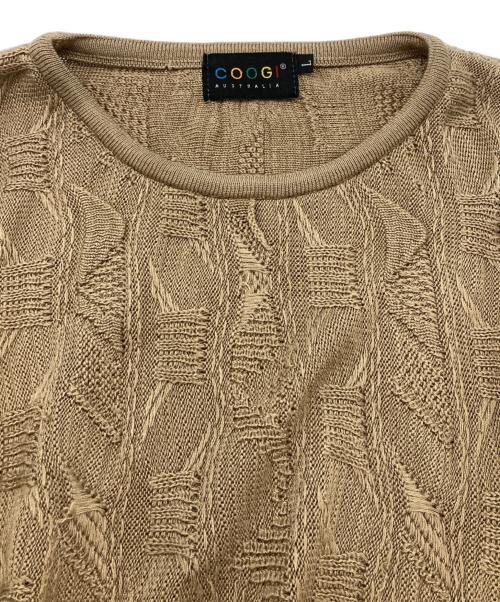 Coogi（クージー）Coogi (クージー) 3D短丈ニット ベージュ サイズ:Ｌの古着・服飾アイテム