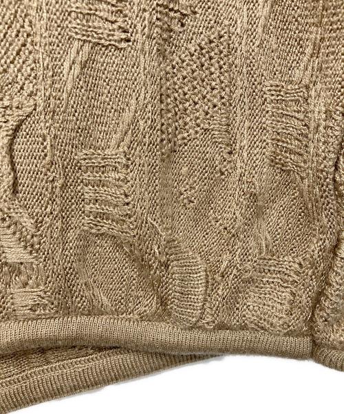 Coogi（クージー）Coogi (クージー) 3D短丈ニット ベージュ サイズ:Ｌの古着・服飾アイテム