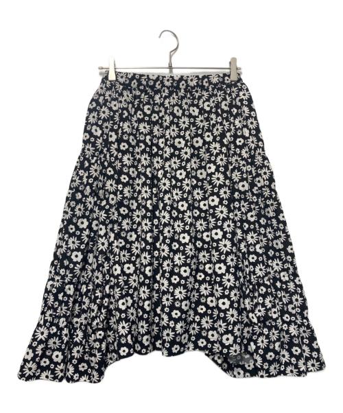 COMME des GARCONS COMME des GARCONS（コムデギャルソン コムデギャルソン）COMME des GARCONS COMME des GARCONS (コムデギャルソン コムデギャルソン) フラワープリントスカート ブラック×ホワイト サイズ:xsの古着・服飾アイテム