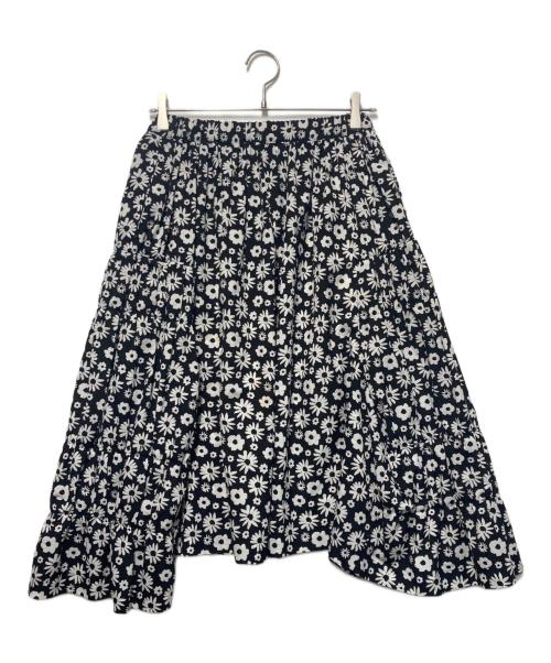 COMME des GARCONS COMME des GARCONS（コムデギャルソン コムデギャルソン）COMME des GARCONS COMME des GARCONS (コムデギャルソン コムデギャルソン) フラワープリントスカート ブラック×ホワイト サイズ:xsの古着・服飾アイテム