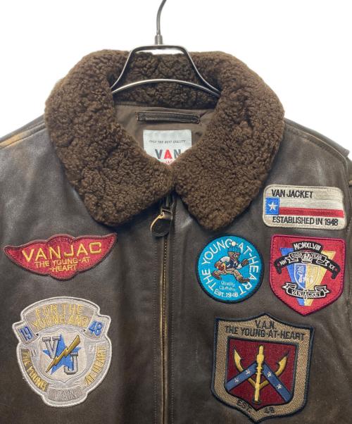 VAN JAC（ヴァン・ヂャケット）VAN JAC (ヴァン・ヂャケット) G-1 フライトジャケット ブラウン サイズ:LLの古着・服飾アイテム