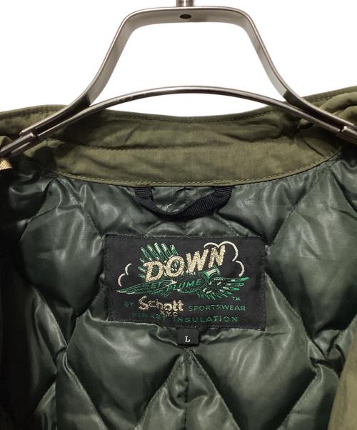 Schott SPORTWEAR（ショット スポーツ ウェア）Schott SPORTWEAR (ショット スポーツ ウェア) ダウンジャケット オリーブ サイズ:Ｌの古着・服飾アイテム
