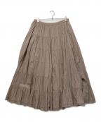 MARIHAマリハ）の古着「草原の虹 ティアードギャザー スカート」｜ブラウン